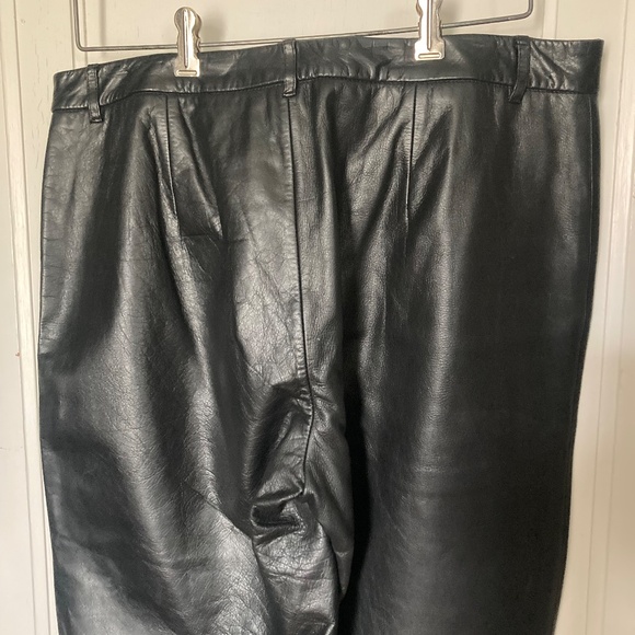 Vintage Nine West Black Leather Pants So Soft! Women's Size 14 - Picture 6 of 9